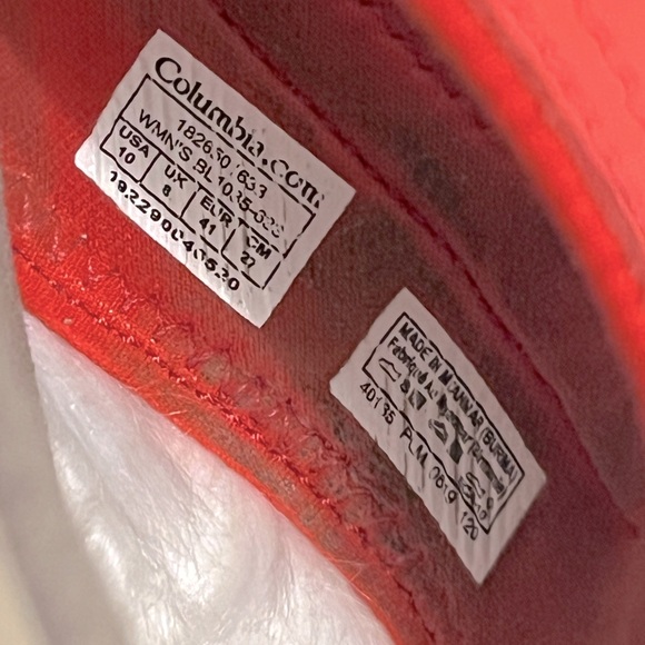 Columbia Kea ll Orange Red One Toe Loop Sandals Size 10 - Picture 5 of 5